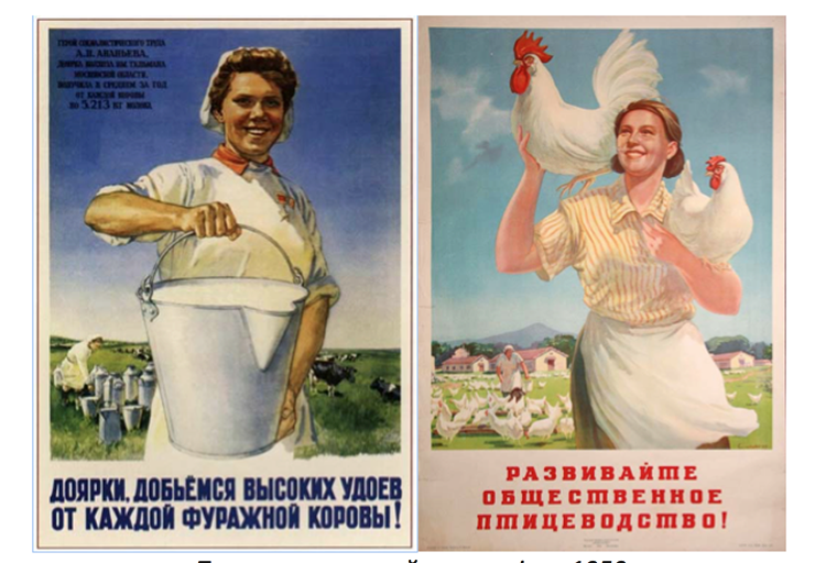 Плакаты з выявай калгасніцы, 1950 opensource
